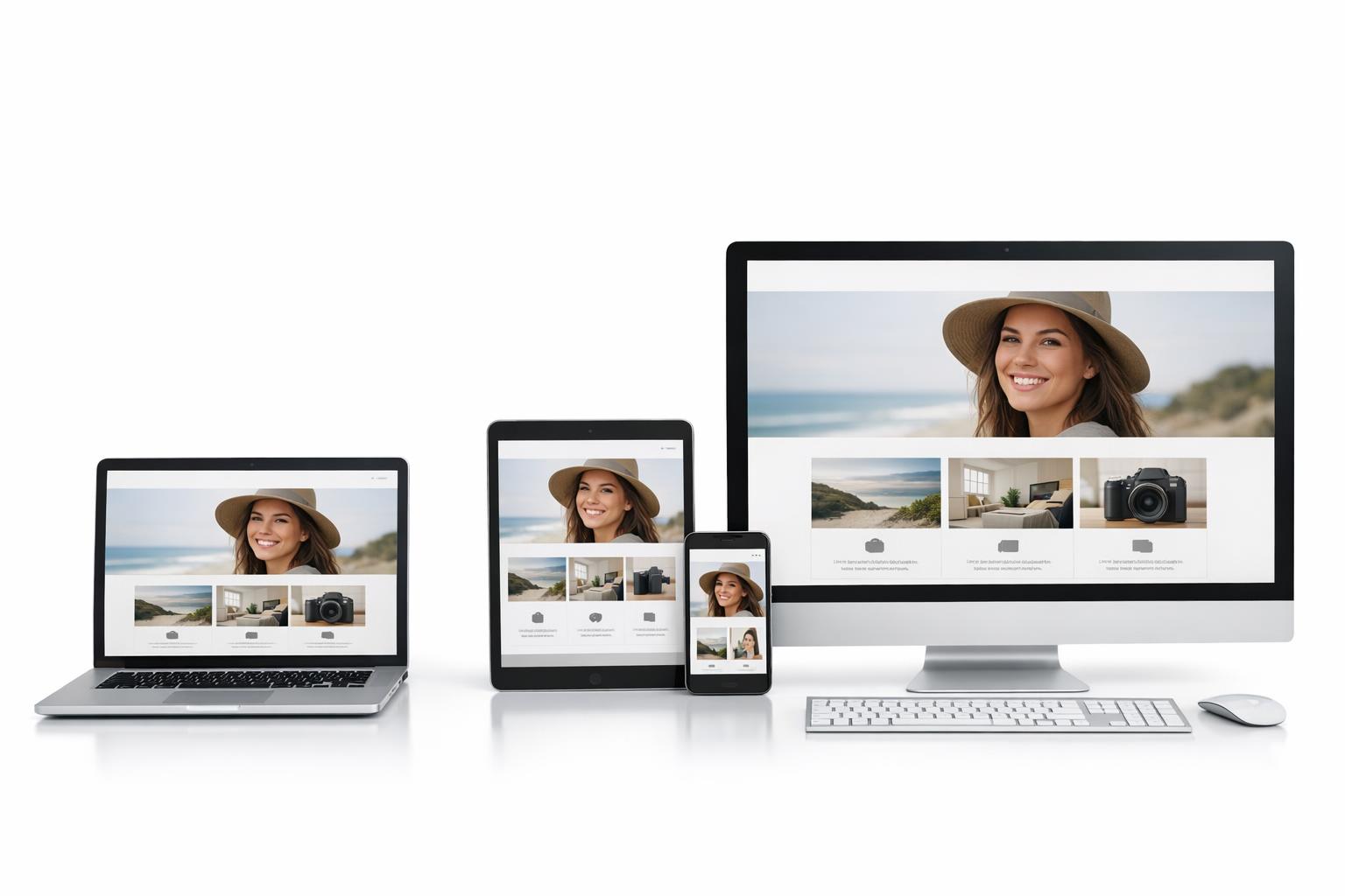 Zdjęcie responsywnego projektu strony na różnych urządzeniach